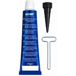 Силікон чорний для акваріумів та тераріумів Hobby Silicon Adhesive black 75 г (11960)