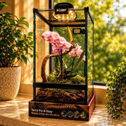 Террариум стеклянный Hobby Terra Fix &amp; Easy Nano Line 20x20x40см (36032)