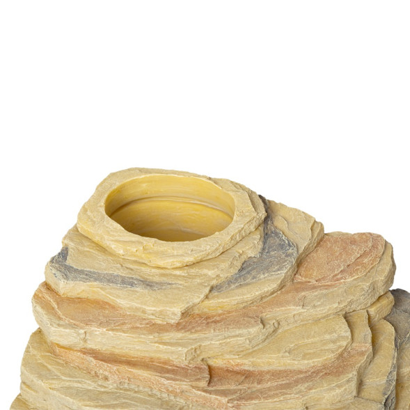 Печера Repti-Zoo Leopard Gecko Rock Set 27x16,5x13см (ERS42) з укриттям, мисками і платформою для рептилій