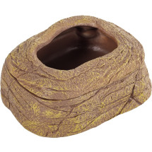 Миска магнитная для живого корма Repti-Zoo Magnetic Food Dish 9×7×4 см (ERB45) с имитацией скалы для террариумов