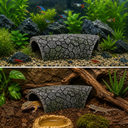 Декорация Hobby Cracked Rock Cave 1 17x8,5x5см для аквариума и террариума (41792)