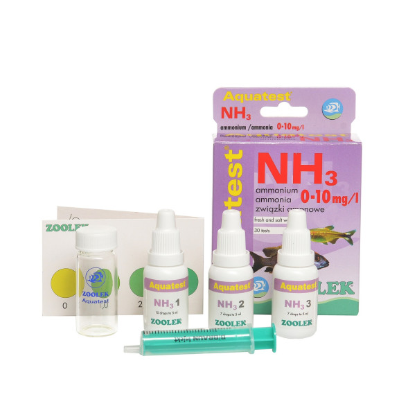 Тест вмісту амонію - аміаку (NH3/NH4+) Zoolek Aquatest NH3 (1050)