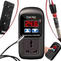 Цифровий термостат Kruger Meier Carbonne 1500Вт. для тераріуму
