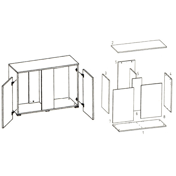 Акваріумна тумба Eheim vivaline LED 126 81x36x71см біла (0250003)