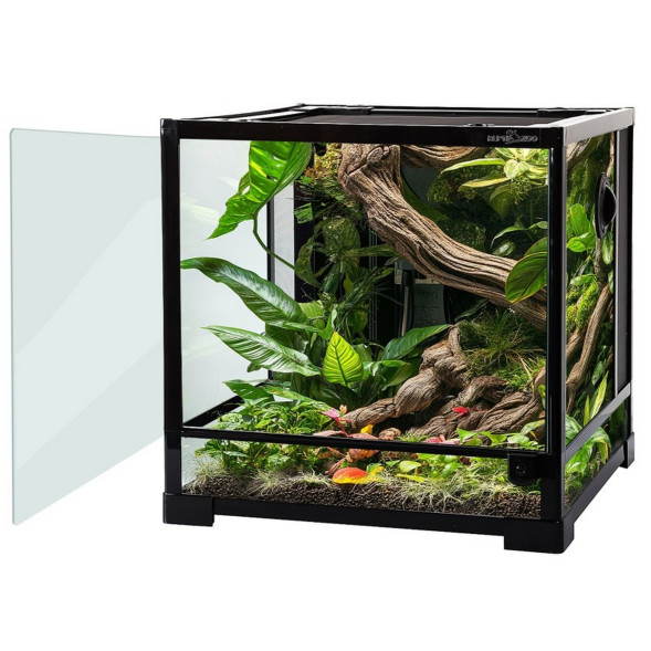 Террариум Repti-Zoo 45×45×45 см со стеклянной дверцей, замком и водостойким дном (RK0105S)