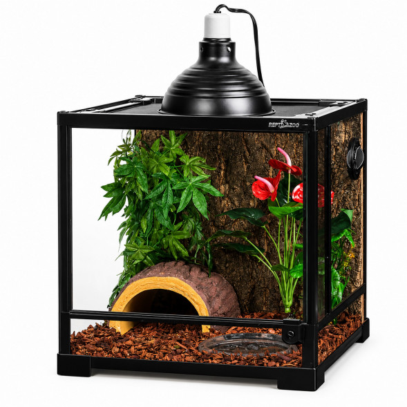 Террариум Repti-Zoo 45×45×45 см со стеклянной дверцей, замком и водостойким дном (RK0105S)