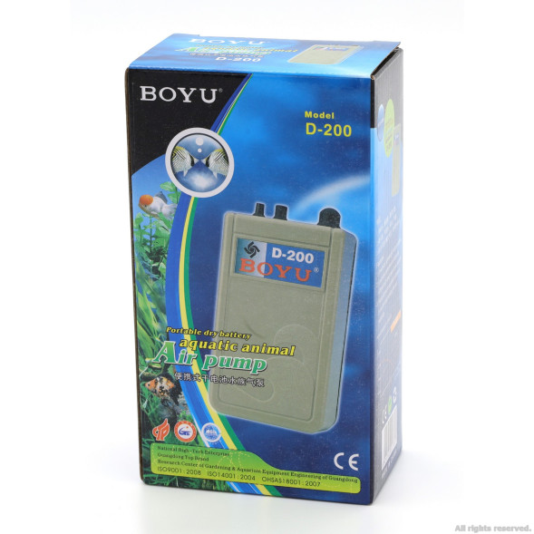 Компрессор на батарейках BOYU Portable Air Pump (D-200)