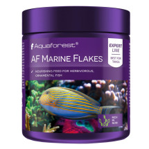 Корм для морских рыб AF Marine Flakes 25 г - хлопья с нори и спирулиной для травоядных и всеядных рыб