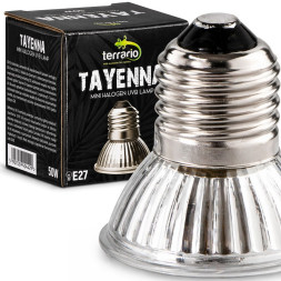 Лампа для террариума Terrario Tayenna 50W UVB 3.0 E27 для тропических рептилий и амфибий