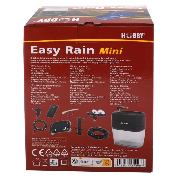 Система автоматичного поливу для тераріуму Hobby Easy Rain Mini (37298)