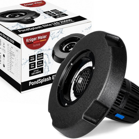 Фонтан, аератор для ставка Kruger Meier PondSplash Elite LED 20000 з LED-підсвіткою 20000 л/год