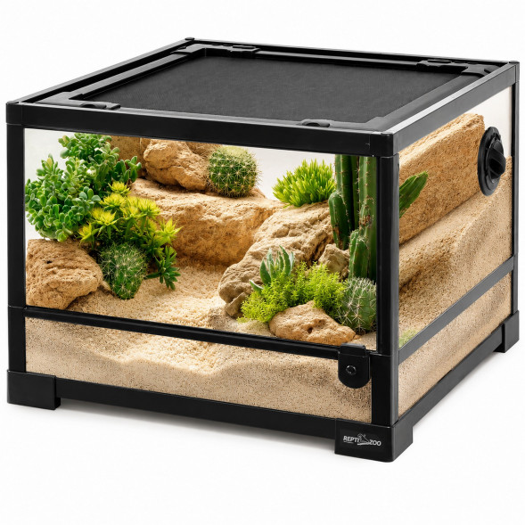 Террариум Repti-Zoo 45x45x32см со стеклянной дверцей, замком и водостойким дном (RK0116S)