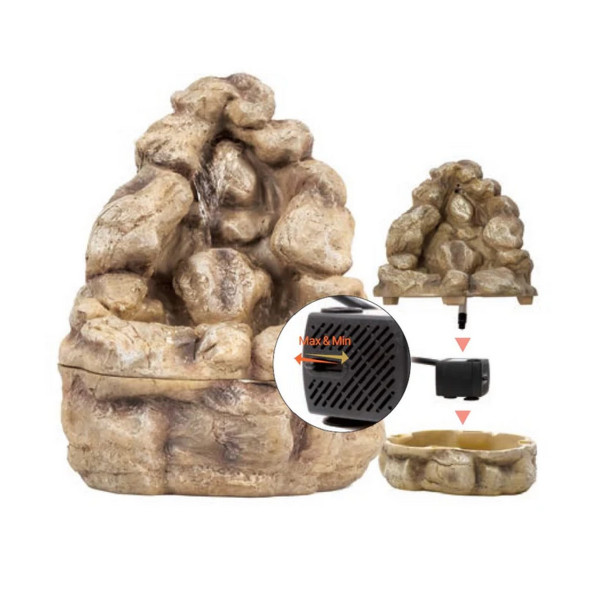 Водоспад з насосом Repti-Zoo Waterfall WF0401 для тераріуму - декоративний каскад з циркуляцією води