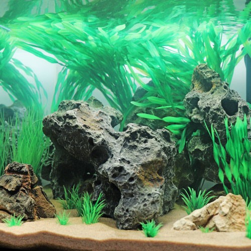 Декорация камень с отверстиями Hobby Cavity Stone dark 5