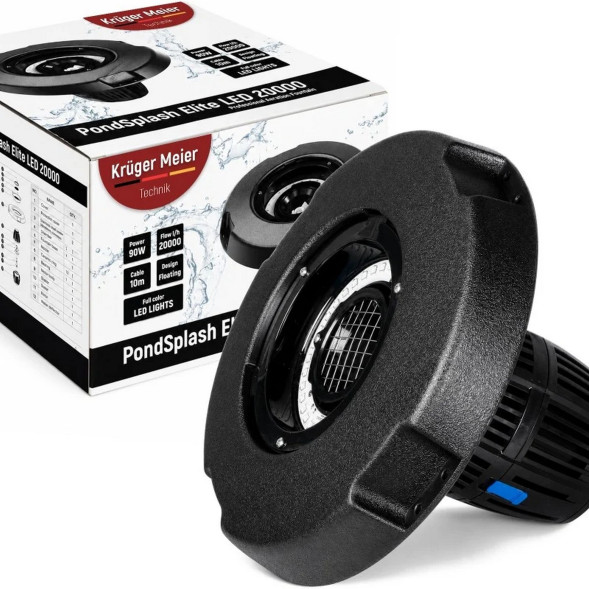 Фонтан, аератор для ставка Kruger Meier PondSplash Elite LED 40000 з LED-підсвіткою 40000 л/год