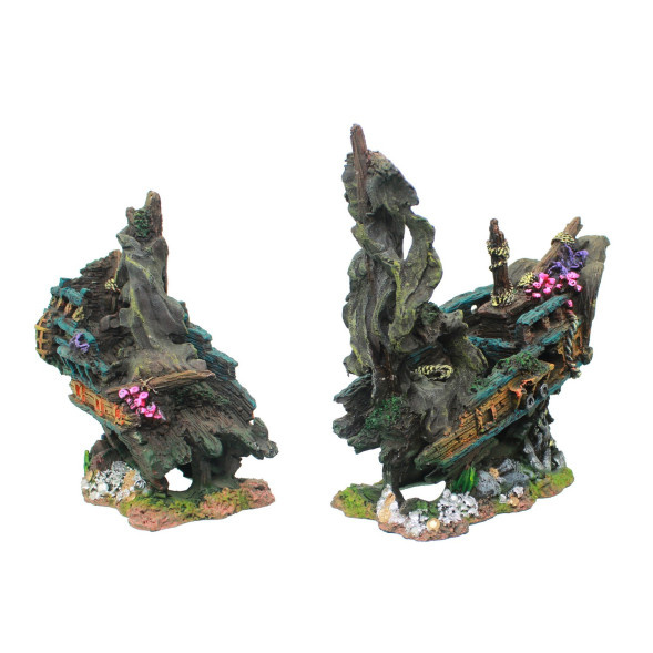 Декорация Yusee Кораблекрушение галеона Уильяма Кидда 55x14x28см (ys17203)