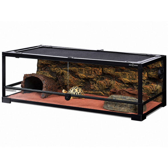 Террариум Repti-Zoo 90x45x32см со стеклянной дверцей, замком и водостойким дном (RK0118)