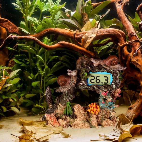 Декорація Yusee Aquarium Decor Thermometer з термометром LCD 14X6X11см (ys201030)