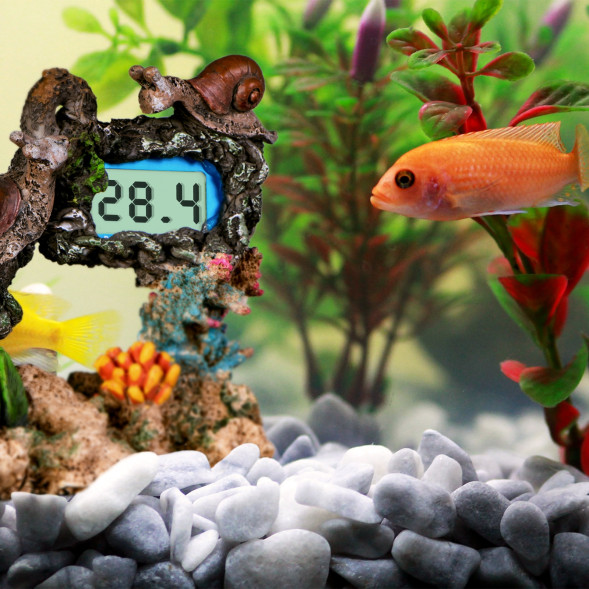 Декорація Yusee Aquarium Decor Thermometer з термометром LCD 14X6X11см (ys201030)