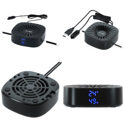 Вентилятор для тераріуму Hobby Terra Fan (37130) з дисплеєм і датчиком температури та вологості