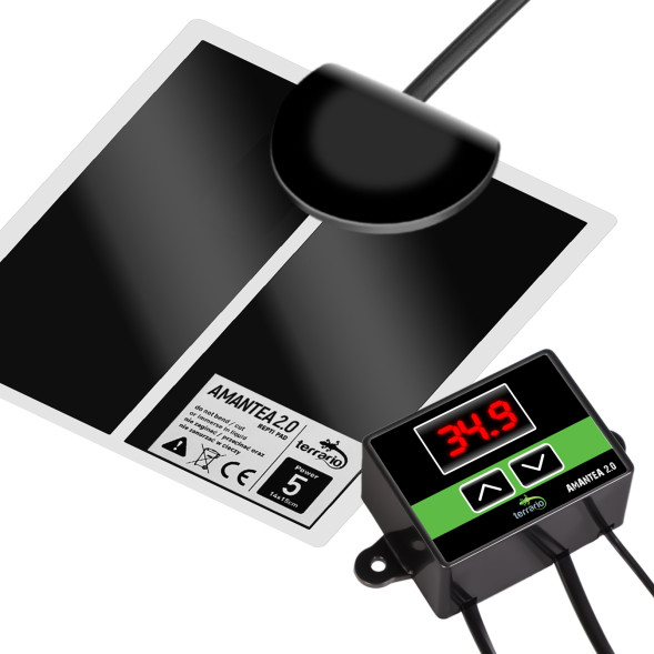 Нагрівальний мат з термостатом Terrario Amantea 2.0 5W 14x15см