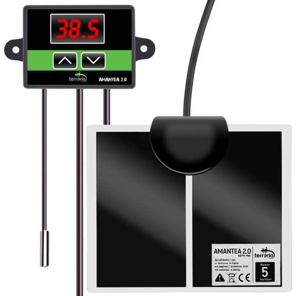 Нагрівальний мат з термостатом Terrario Amantea 2.0 5W 14x15см