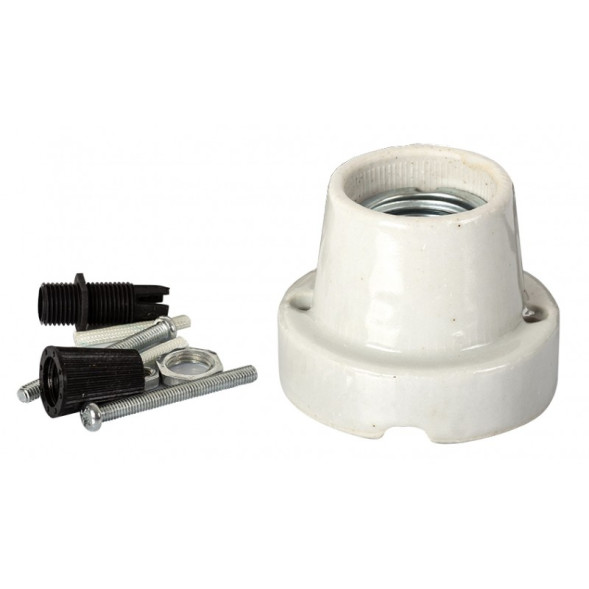 Керамічний патрон Repti-Zoo CS007-1 з кабелем, вимикачем і монтажним комплектом для тераріумних ламп до 200W (E27)