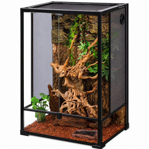 Террариум Repti-Zoo 60x45x90см со стеклянными дверцами, замком и водостойким дном (RK0124N)