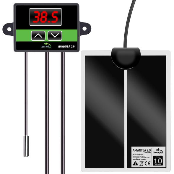 Нагрівальний мат з термостатом Terrario Amantea 2.0 10W 30x20см