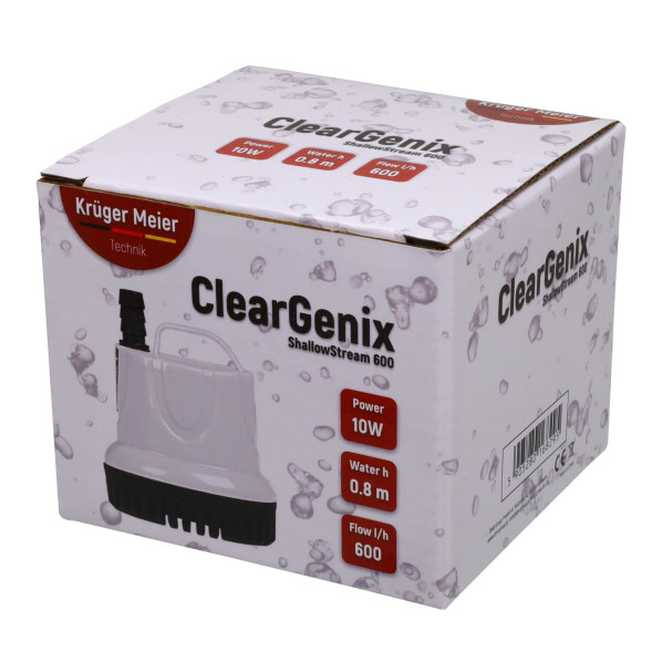 Помпа підйомна з низьким зануренням Kruger Meier ClearGenix 600 л/г для фонтанів, акваріумів, ємностей