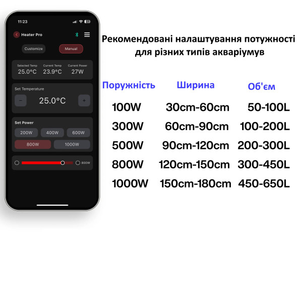 Нагрівач зовнішній Chihiros Heater Pro 16/22мм, 10-1000W з керуванням через додаток