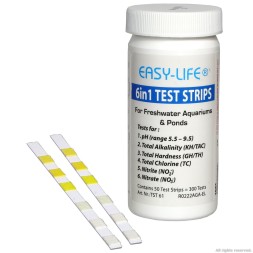 Тест-полоски для аквариумов и прудов Easy-Life 6in1 test strips 50 тестов (TST61)