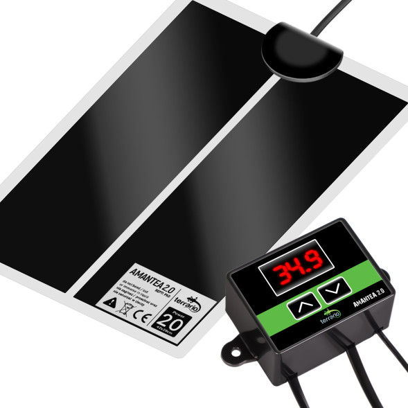 Нагрівальний мат з термостатом Terrario Amantea 2.0 20W 42x28см