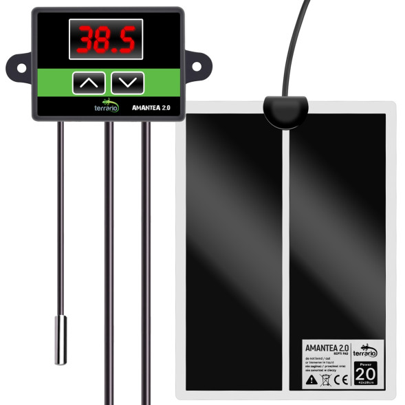 Нагрівальний мат з термостатом Terrario Amantea 2.0 20W 42x28см