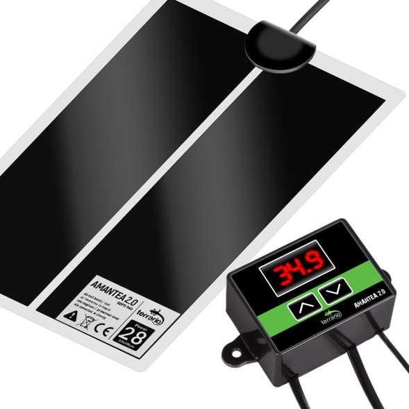 Нагрівальний мат з термостатом Terrario Amantea 2.0 28W 53x28см