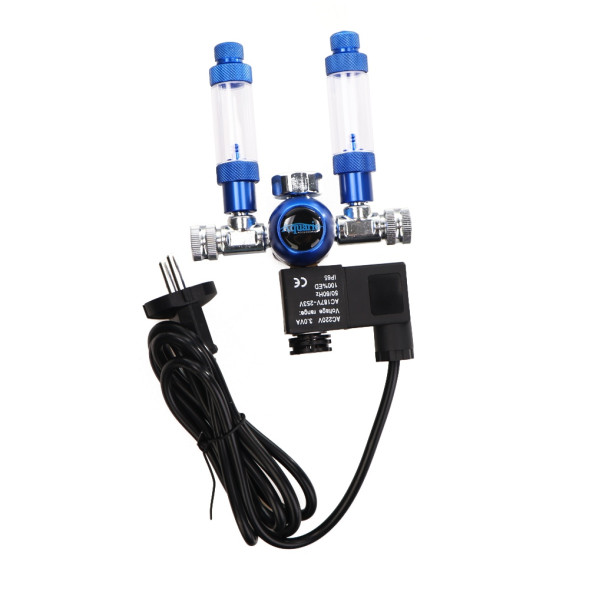 Редуктор CO2 Aquario BLUE TWIN Professional с электроклапаном на два выхода