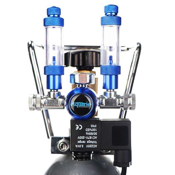 Редуктор CO2 Aquario BLUE TWIN Professional с электроклапаном на два выхода