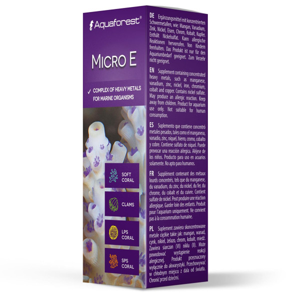Микроэлементы для кораллов Aquaforest Micro E 10 мл - добавка тяжелых металлов для морского аквариума