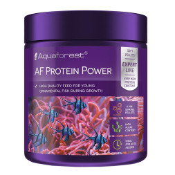 Корм Aquaforest AF Protein Power 120 г - высокобелковые мягкие гранулы для молодых декоративных рыб.