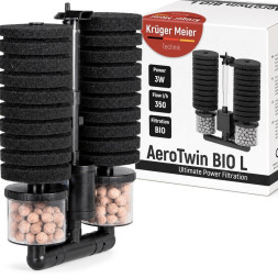 Внутренний фильтр Kruger Meier AeroTwin BIO L для аквариума 60-120 л, 350 л/ч, 3 Вт