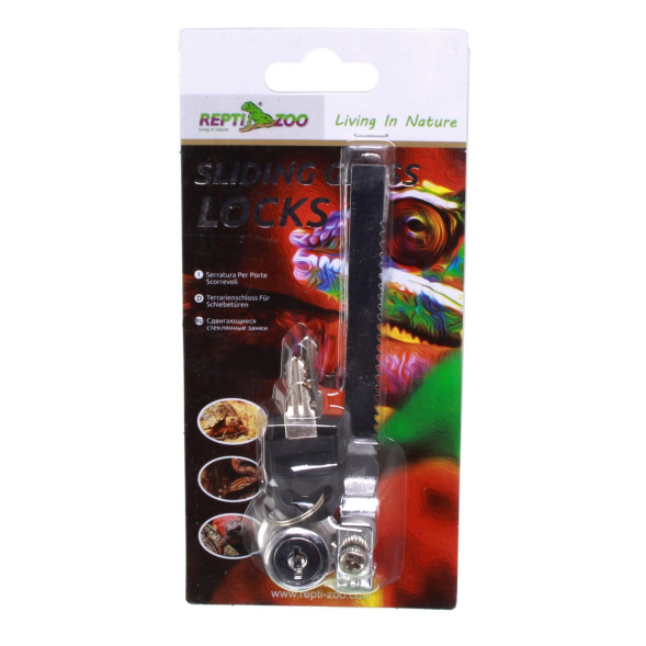 Замок Repti-Zoo (RL0120) для тераріумів з розсувними дверцятами, 12 см, нержавіюча сталь