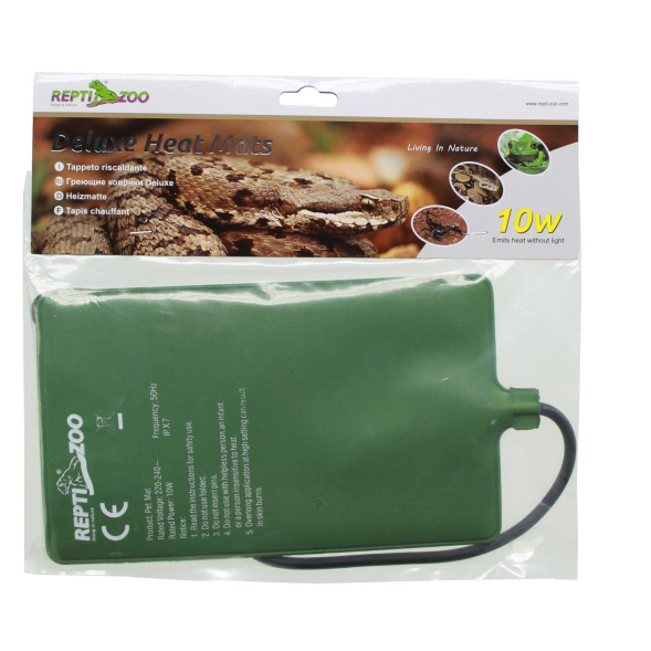 Нагрівальний мат, водонепроникний Repti-Zoo Deluxe Mats 10W 15x25см для тераріумів, котів, собак, птахів та рослин