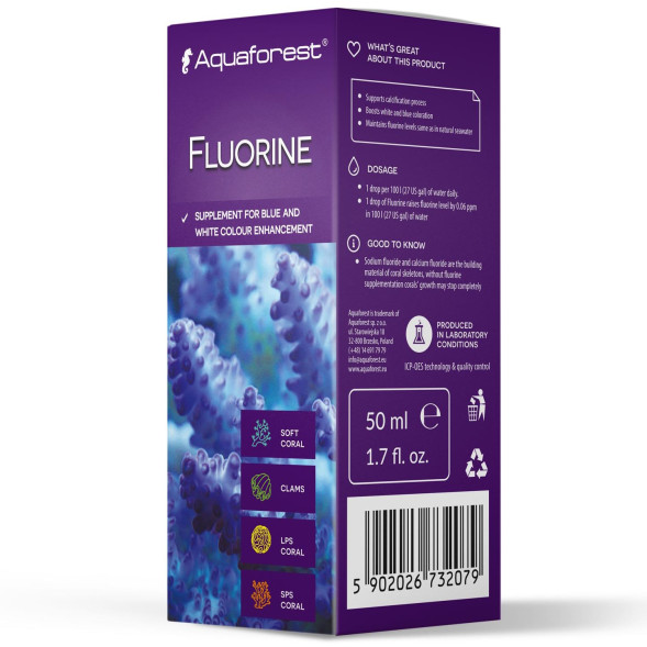 Фтор (F) для морського акваріума Aquaforest Fluorine 50 мл - добавка для коралів і флуоресценції