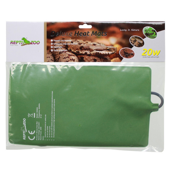 Нагрівальний мат, водонепроникний Repti-Zoo Deluxe Mats 20W 20x35см для тераріумів, котів, собак, птахів та рослин