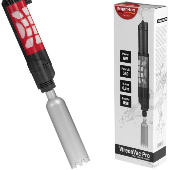 Сифон електричний для акваріума Kruger Meier VireonVac Pro для очищення дна та підміни води