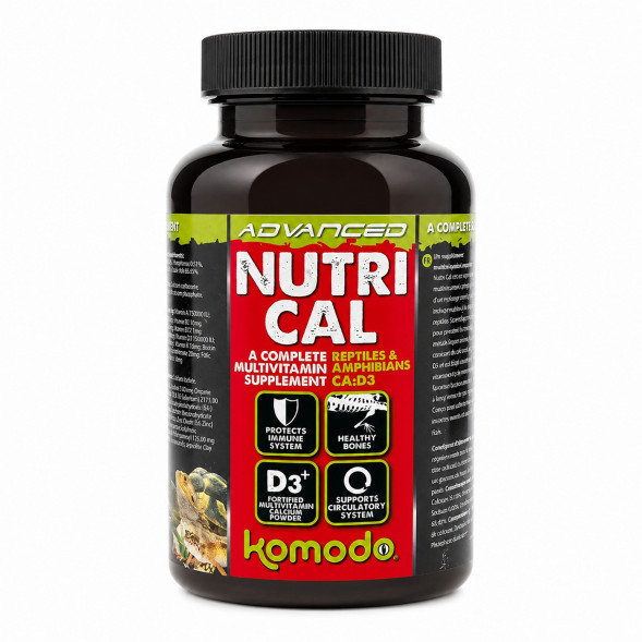 Мультивітамінна добавка Komodo Nutri-Cal 150 г з кальцієм D3 та вітамінами для рептилій і амфібій
