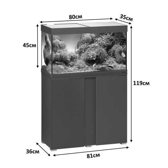 Акваріумний комплект Eheim vivaline LED 126 1x10.6W (LED) білий з тумбою (0613003)