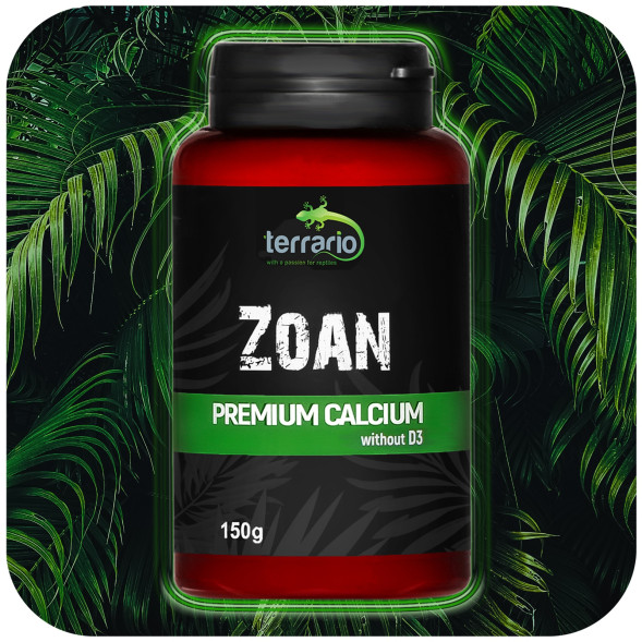Кальцій без вітаміну D3 для рептилій Terrario Zoan Calcium without D3 150г.