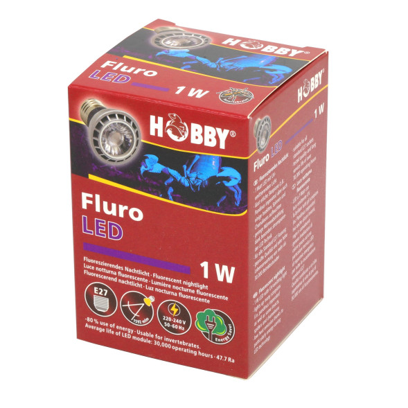 Ультрафіолетова лампа LED для тераріумів Hobby Fluro LED 1 W (37600)