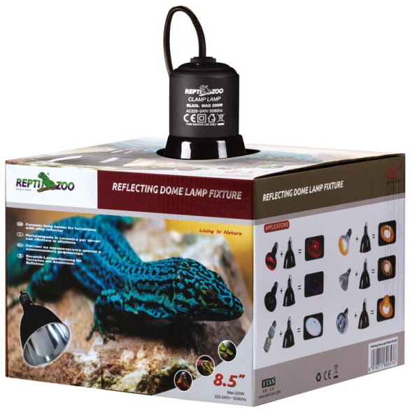Светильник глубокий рефлекторный Repti-Zoo RL03B 200W для террариумов с керамическим патроном E27